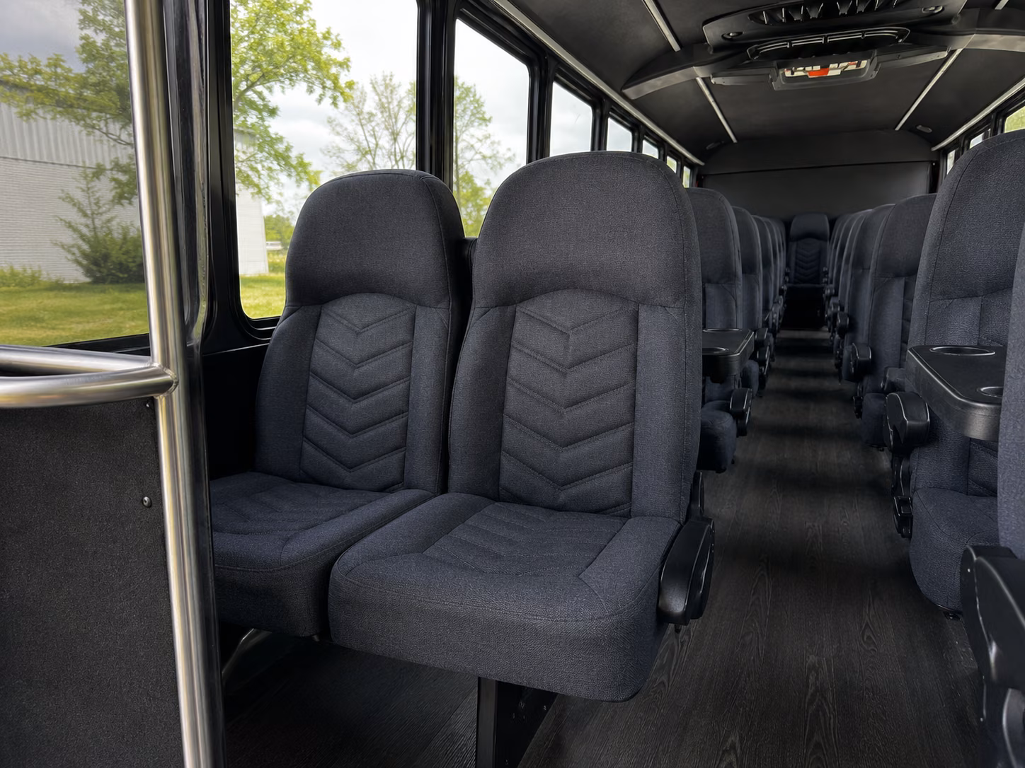 tracy 15 passenger minibus inside
