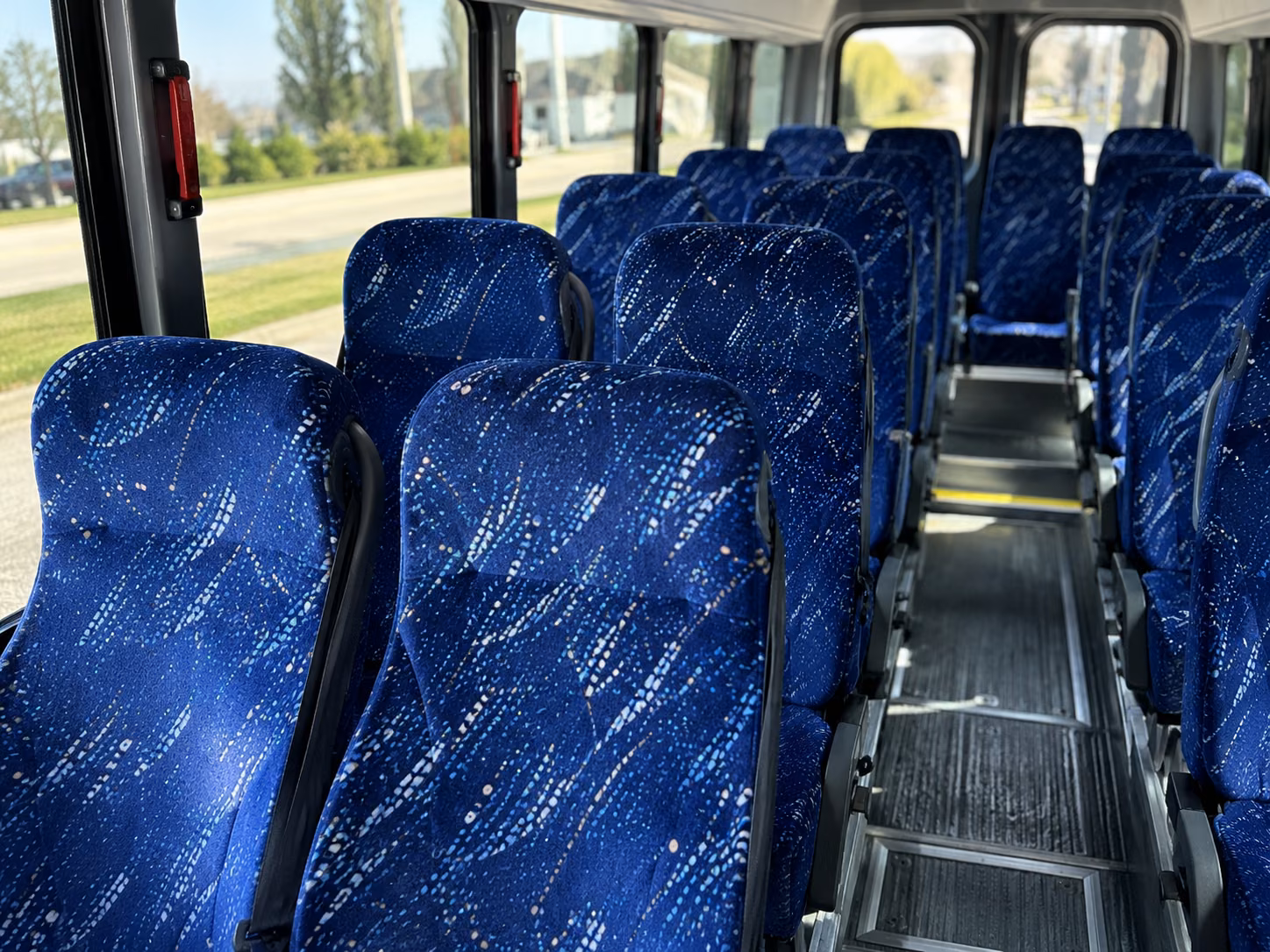 tracy 15 passenger minibus interior