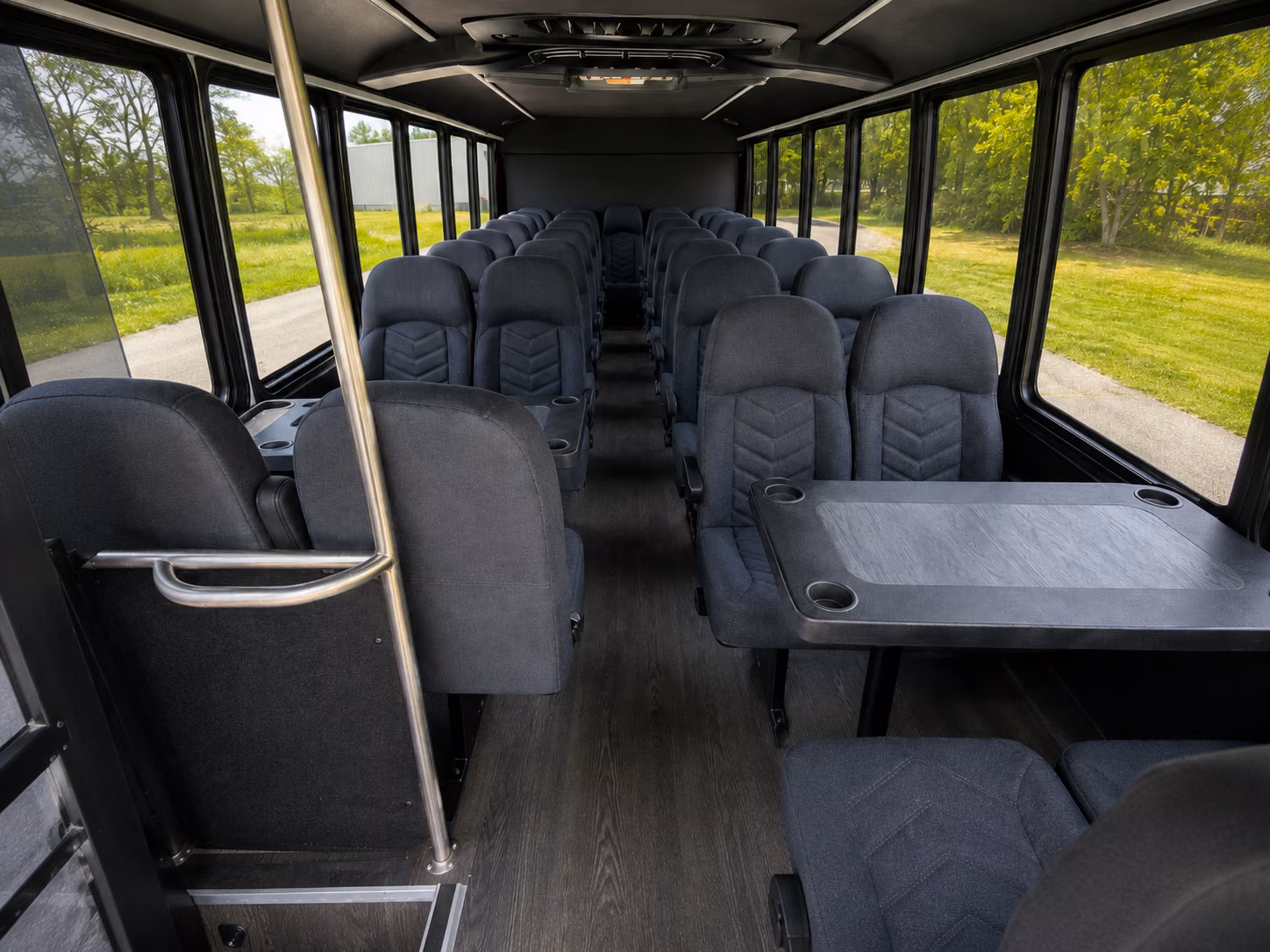 tracy 18 passenger minibus interior