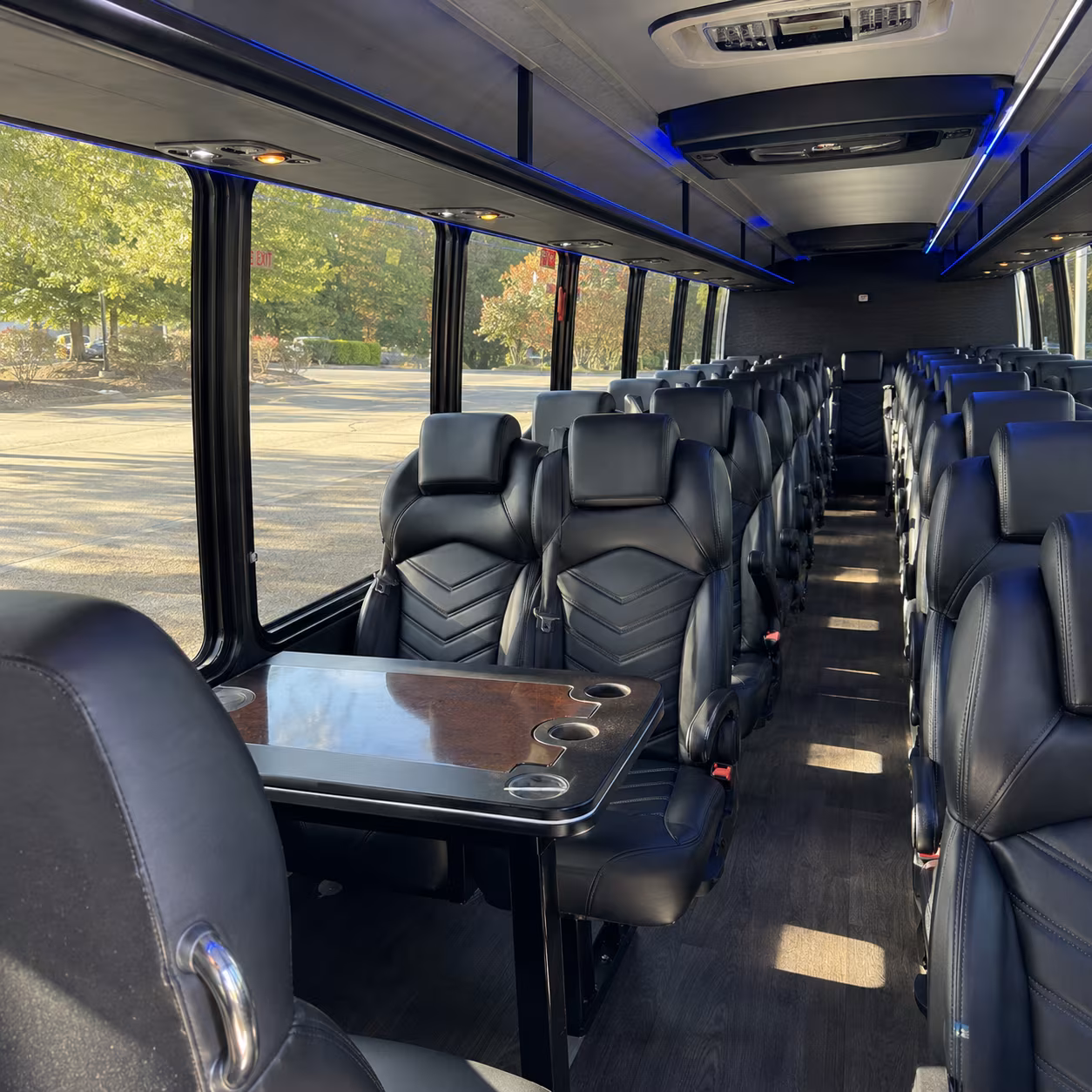 tracy 28 passenger minibus interior