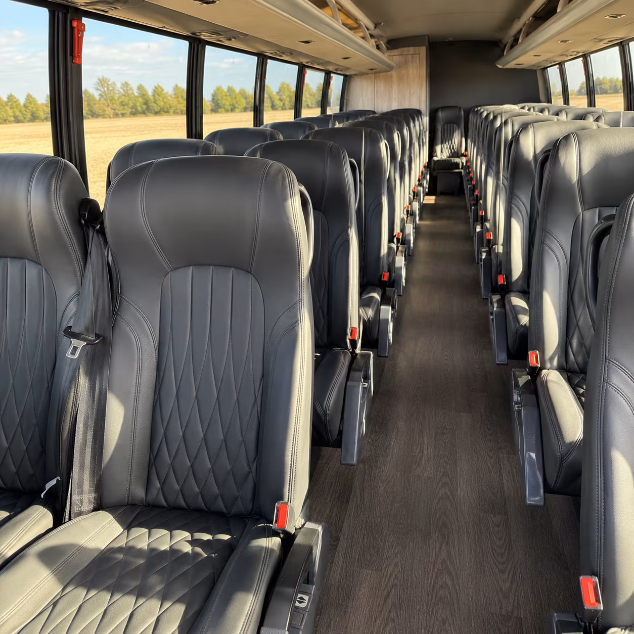 tracy 30 passenger minibus interior