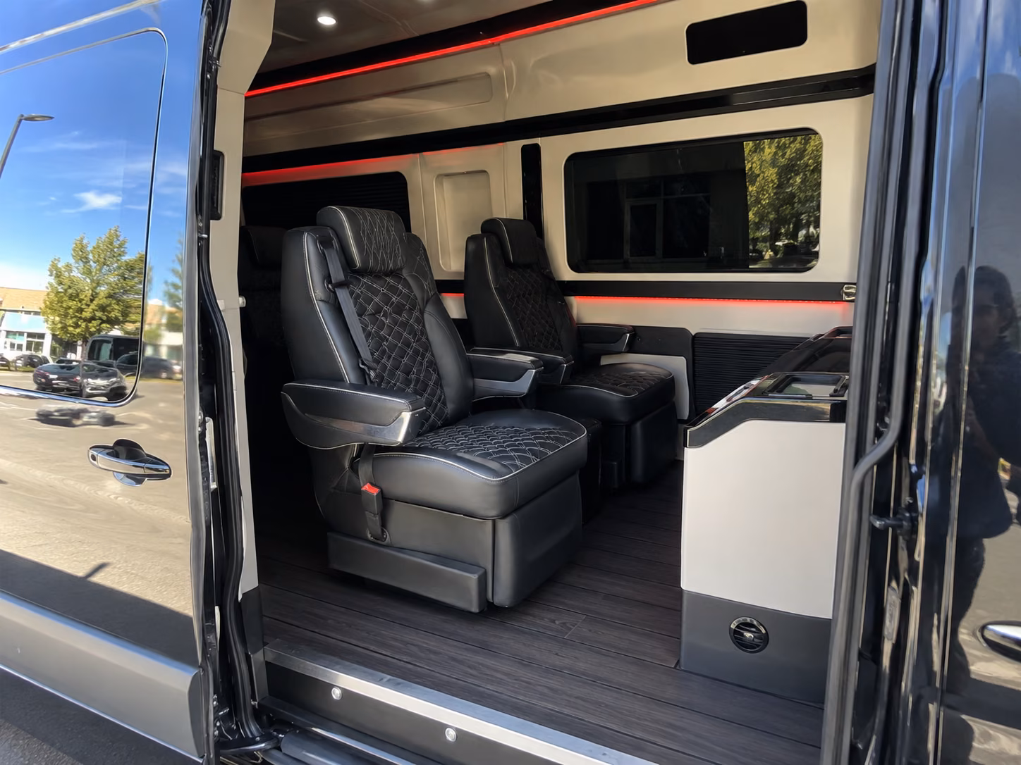 tracy corporate event transportation onboard seating