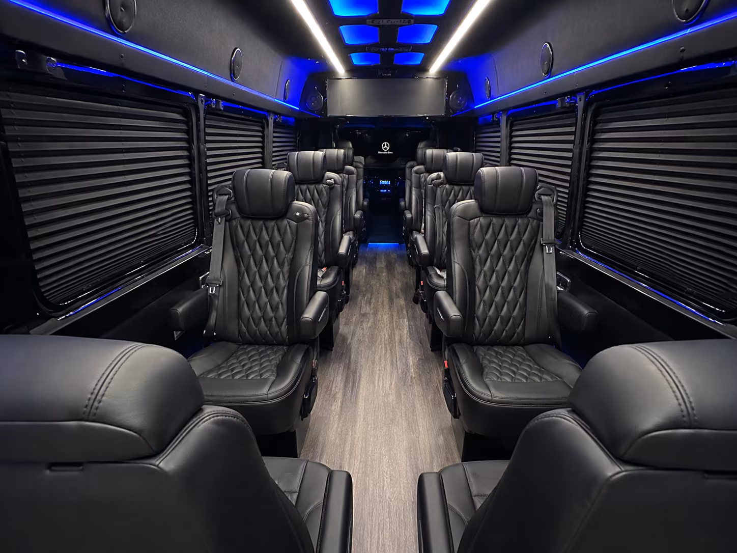 tracy sprinter van with driver inside